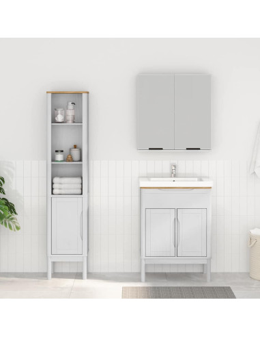 Set di mobili per il bagno con lo scaffale FLORO 2 pcs Bianco