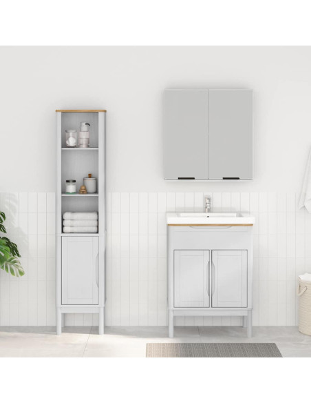 Set di mobili per il bagno con lo scaffale FLORO 2 pcs Bianco