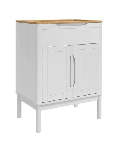 Set di mobili per il bagno con lo scaffale FLORO 2 pcs Bianco