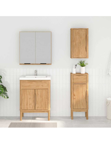Set di mobili per il bagno con porta FLORO 3 pcs Marrone cerato