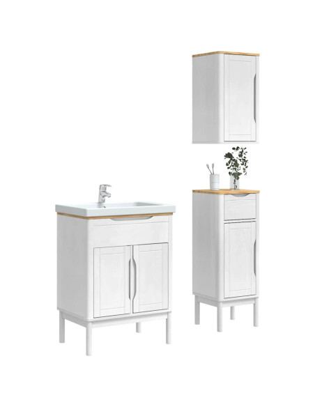 Set di mobili per il bagno con cassetto FLORO 3 pcs Bianco