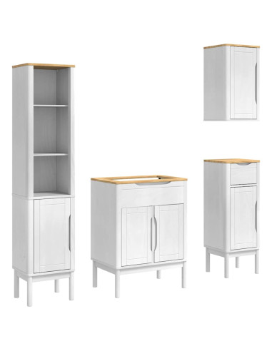 Set di mobili per il bagno con cassetto FLORO 4 pcs Bianco
