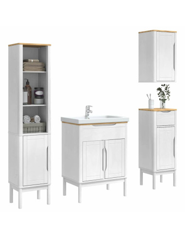 Set di mobili per il bagno con cassetto FLORO 4 pcs Bianco