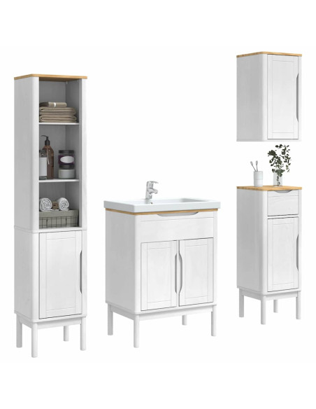 Set di mobili per il bagno con cassetto FLORO 4 pcs Bianco