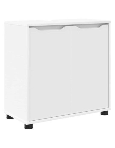 Set di mobili per il bagno 4 pcs Bianco Legno multistrato