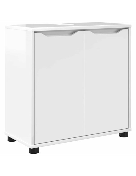 Set di mobili per il bagno con cassetto 4 pcs Bianco Lucido