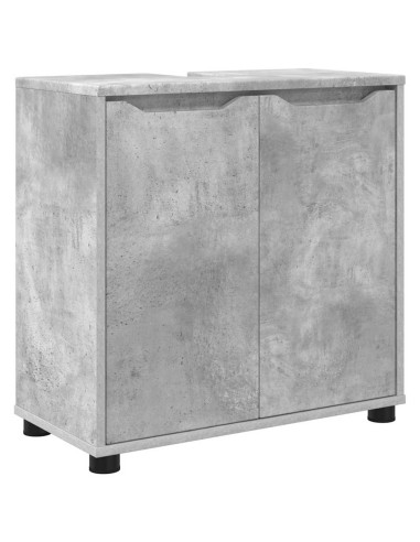 Set di mobili per il bagno con cassetto 3 pcs Grigio cemento