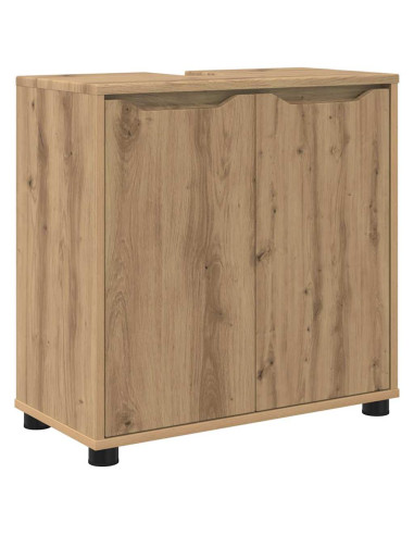 Set di mobili per il bagno con ruota 3 pcs Rovere artigianale