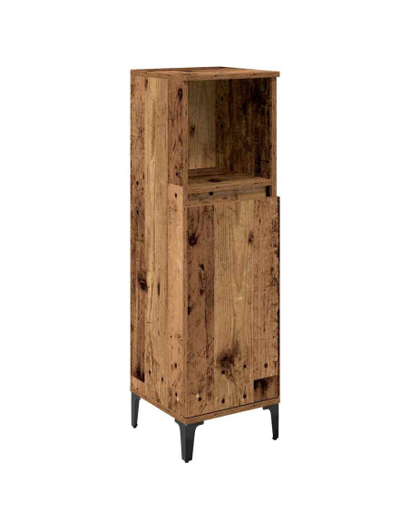 Set di mobili per il bagno con lo scaffale 3 pcs Legno vecchio