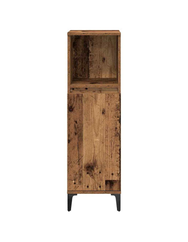 Set di mobili per il bagno con lo scaffale 3 pcs Legno vecchio