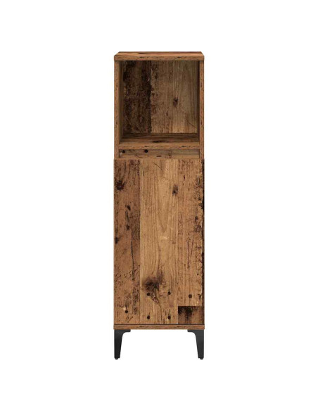 Set di mobili per il bagno con lo scaffale 3 pcs Legno vecchio