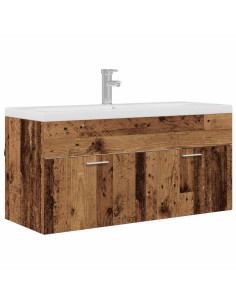 Mobile da Bagno con porta Legno vecchio 100 x 38,5 x 46 cm 2