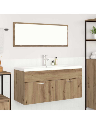 Mobile da Bagno con porta Rovere artigianale 100 x 38,5 x 46 cm