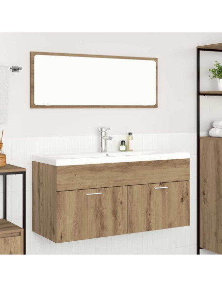 Mobile da Bagno con porta Rovere artigianale 100 x 38,5 x 46 cm