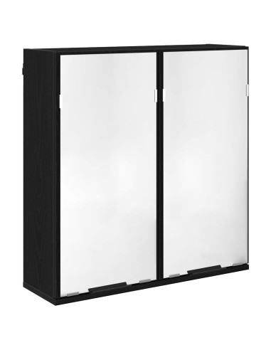 Set di mobili per il bagno 5 pcs Rovere Nero Legno multistrato