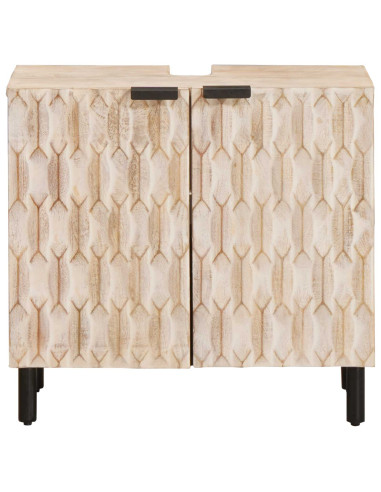 Armadio per Lavabo da Bagno con porta Bianco 62 x 33 x 58 cm