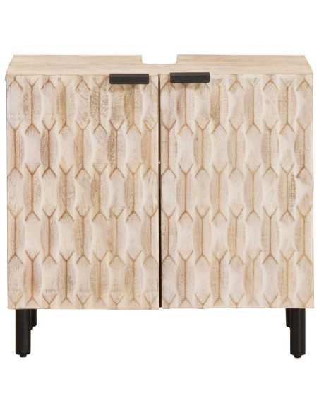 Armadio per Lavabo da Bagno con porta Bianco 62 x 33 x 58 cm