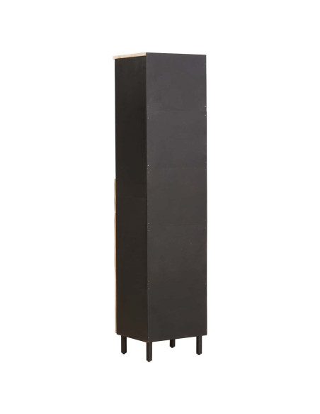 Mobile da Bagno con lo scaffale Nero e Bianco 38 x 33 x 160 cm