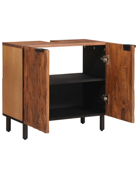 Armadio per Lavabo da Bagno con porta Marrone 62 x 33 x 58 cm