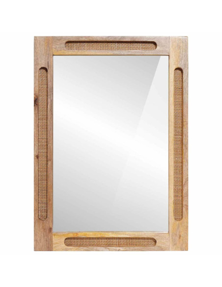 Specchio da bagno con specchio Marrone 50 x 2,5 x 70 cm