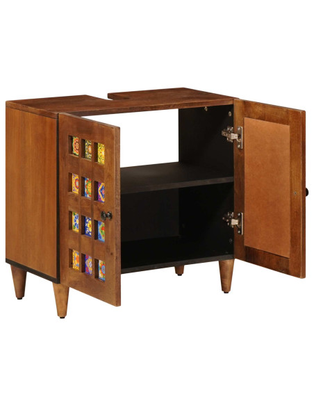 Armadio per Lavabo da Bagno con porta Noce 62 x 33 x 58 cm