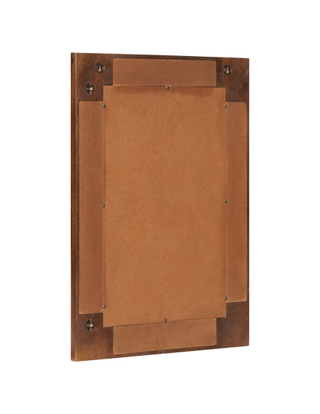 Specchio da bagno Noce 50 x 70 x 2,5 cm Legno di mango massello