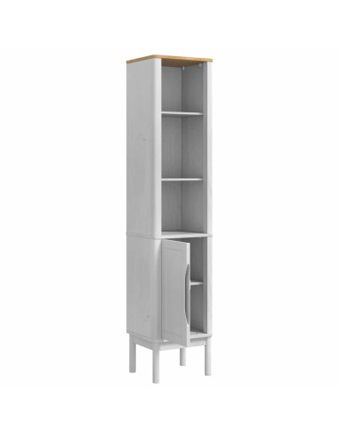 Mobiletto bagno alto con porta FLORO Bianco 35 x 30 x 160 cm