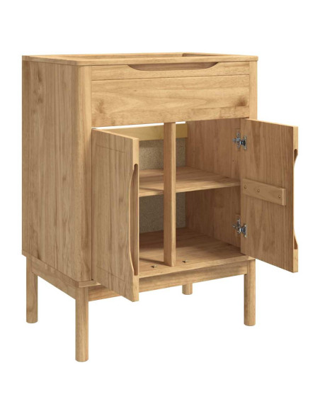 Armadio per Lavabo da Bagno FLORO Cera marrone 60 x 40 x 80 cm