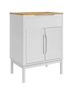 Armadio per Lavabo da Bagno FLORO Bianco 60 x 40 x 80 cm 2