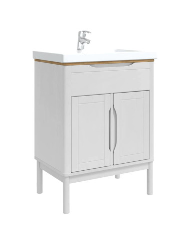 Armadio per Lavabo da Bagno FLORO Bianco 60 x 40 x 80 cm