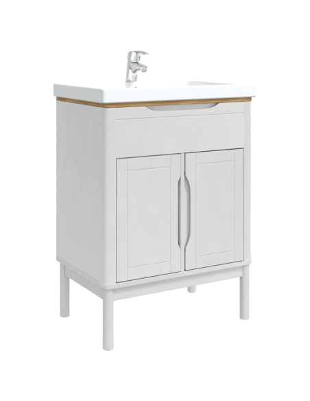 Armadio per Lavabo da Bagno FLORO Bianco 60 x 40 x 80 cm