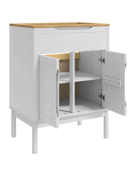 Armadio per Lavabo da Bagno FLORO Bianco 60 x 40 x 80 cm