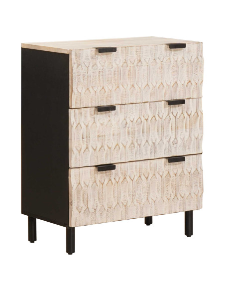 Credenza 3 pcs Finitura Bianco Lavato 180 x 33 x 75 cm