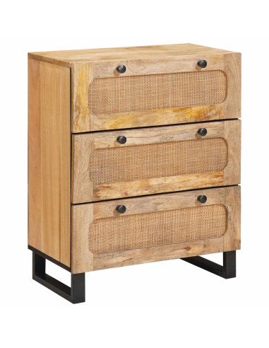 Credenza 3 pcs Marrone 180 x 33 x 75 cm Legno di mango massello