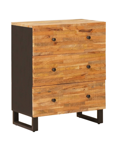 Credenza 2 pcs Marrone 60 x 33 x 75 cm Legno di mango massello