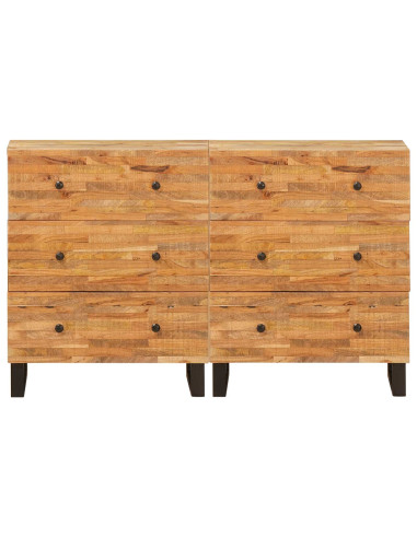 Credenza 2 pcs Marrone 60 x 33 x 75 cm Legno di mango massello