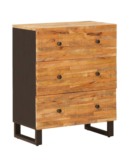 Credenza 3 pcs Marrone 60 x 33 x 75 cm Legno di mango massello