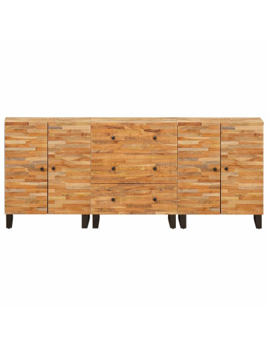 Credenza 3 pcs Marrone 60 x 33 x 75 cm Legno di mango massello