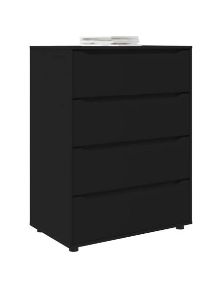 Armadi di Stoccaggio 2 pcs Nero 80 x 48 x 105 cm