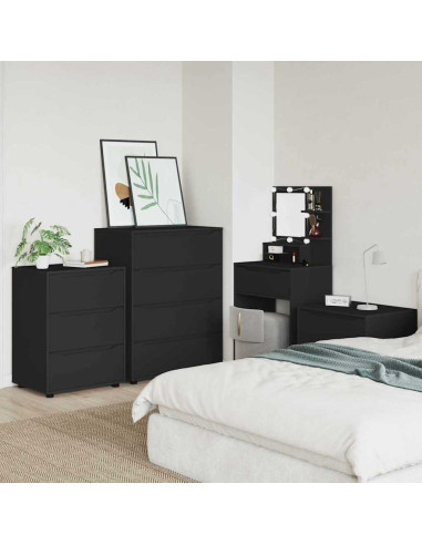 Armadi di Stoccaggio 2 pcs Nero 80 x 48 x 105 cm