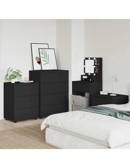 Armadi di Stoccaggio 2 pcs Nero 80 x 48 x 105 cm