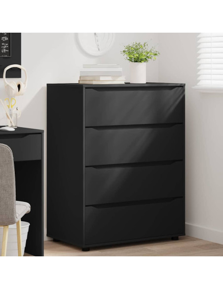 Armadi di Stoccaggio 2 pcs Nero 80 x 48 x 105 cm