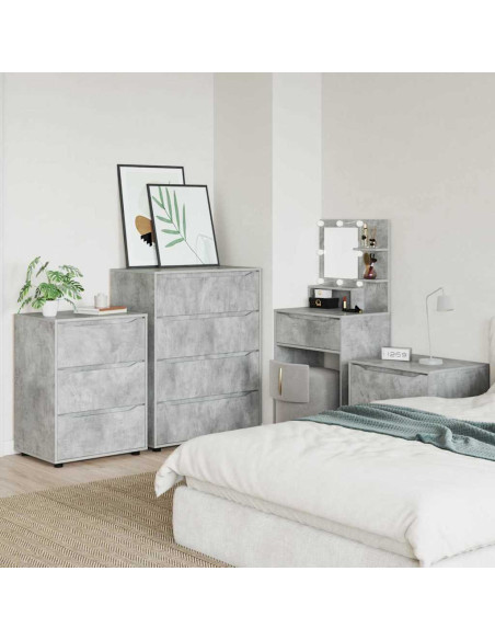 Armadi di Stoccaggio 2 pcs Grigio cemento 80 x 48 x 105 cm