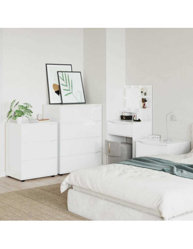 Armadi di Stoccaggio 2 pcs Bianco Lucido 80 x 48 x 105 cm