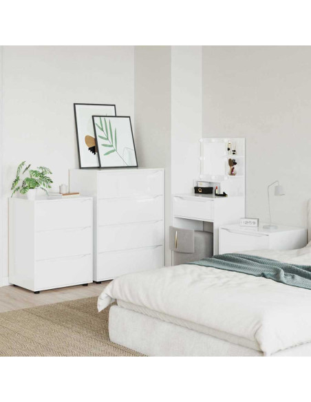 Armadi di Stoccaggio 2 pcs Bianco Lucido 80 x 48 x 105 cm