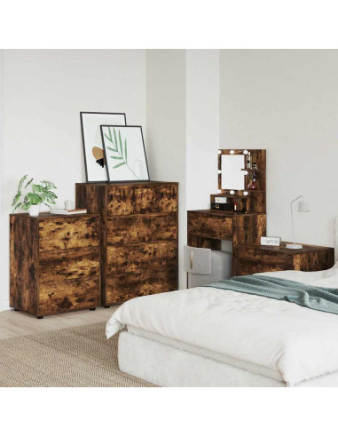 Armadi di Stoccaggio 2 pcs Rovere fumé 80 x 48 x 105 cm