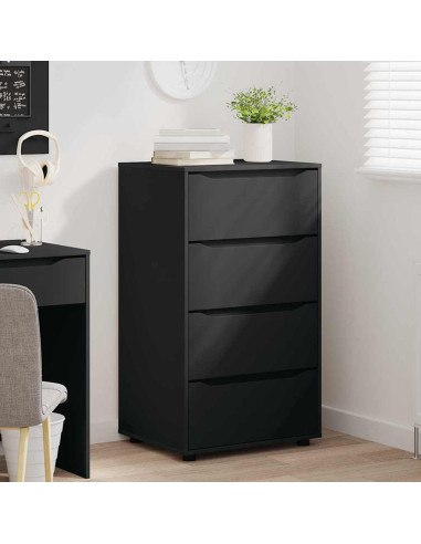 Armadi di Stoccaggio 2 pcs Nero 60 x 48 x 105 cm