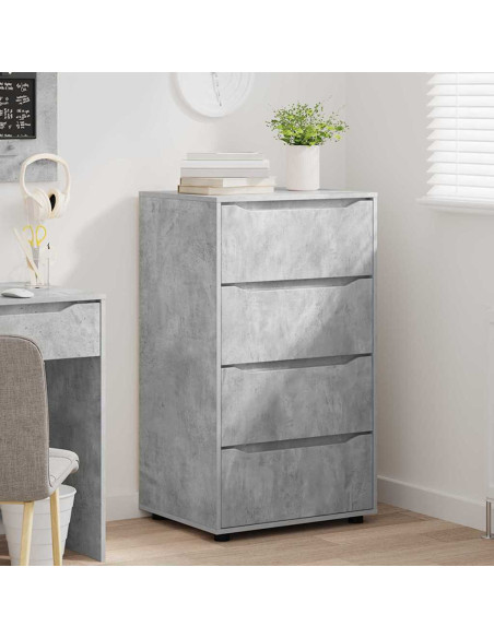 Armadi di Stoccaggio 2 pcs Grigio cemento 60 x 48 x 105 cm