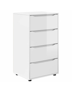 Armadi di Stoccaggio 2 pcs Bianco Lucido 60 x 48 x 105 cm 2