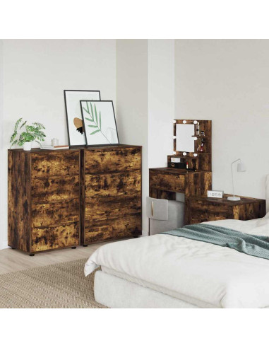 Armadi di Stoccaggio 2 pcs Rovere fumé 60 x 48 x 105 cm